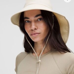 Lululemon NWT All Sport Wide Brim Hat Light Ivory Size M/L